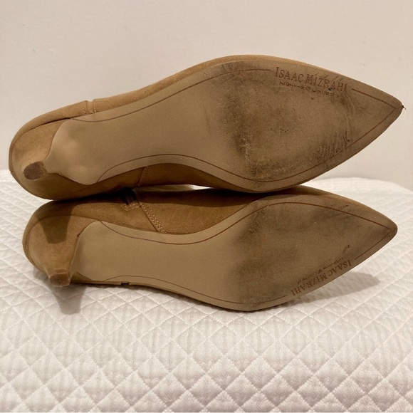 Isaac Mizrahi Abbot Boots Womens Size 6.5 Faux Suede Tan Knee High Heel Boot - Picture 10 of 15